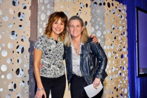 Stephanie Szostak Instagram - Such a treat to get to speak at The LPGA this week! And to hear perspectives from the players - from the rookie @austonkim to the veteran of 15 years @pernillagolf Loved every minute of it. Thank you to LPGA commissioner @molliemsamaan (she’s incredible!) for having me!

And thank you @lagencefashion for the very cool clothes. LOVE this blue blazer and the shirt with a map of Paris on it 🇫🇷