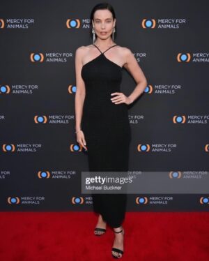 Stephanie Corneliussen Instagram - The 2022 MFA Gala ✨ ⁣
⁣
What an absolutely magical night;⁣
#MercyForAnimals and it’s incredible supporters and donators, raised over a million dollars for the continued fight of improved rights, welfare, protection and legislation for farmed and exploited animals all over the world. ⁣
I got to spend my evening in a room full of compassion, with inspiring beings and I had the absolute honor of presenting a personal hero of mine, #JamesCromwell with an award for his decades of devotion to animal rights, humanity and the planet. ⁣
My cup is so full, y’all 😫💖⁣
⁣
@MercyForAnimals ⁣
⁣
MUA, Hair & Styling by yours truly; Dress is a #Cache vintage, thrifted at @CrossroadsTrading #ConsignmentShoppingForThePlanet