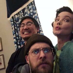 Stephanie Corneliussen Instagram - What a friggin blast it was working with The Daniels 🚀 Daniel Kwan & Daniel Scheinert on #LegionFX such a creative & talented duo ♥️ (oh hey @sunitamani 😘👋🏼)