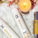 Stephanie Herela Instagram - Lately am so obsessed with the results that am getting with this brand which is a US base brand @gkhairgulf it’s just perfect 🤎 #haircare #hair #brand #usbrand #usbrands #unitedstates #dubai #hairtransformation #hairvideo #shampoo #conditioner #moisturizer #hairmoisturizer #colorprotector #colorprotection #bestbrand #hairbrand #love #blondhair #blondehair #sharingiscaring