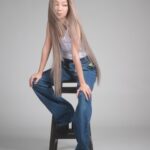 Stephanie Ho Instagram - 路 如常地昂首飛奔闊路 路障 我會全力跳高 🐎 @movingpicturescrew top: @jeanpaulgaultier jeans: @yproject_official heels: @daccori_ styling director: @derekho_ styling: @willng_cc @creativecoven_ makeup: @tam_leoo hair: @singsing113 @artify.lab photographer: @javiswproduction photography assistant: @ken12715 #野馬 #何雁詩