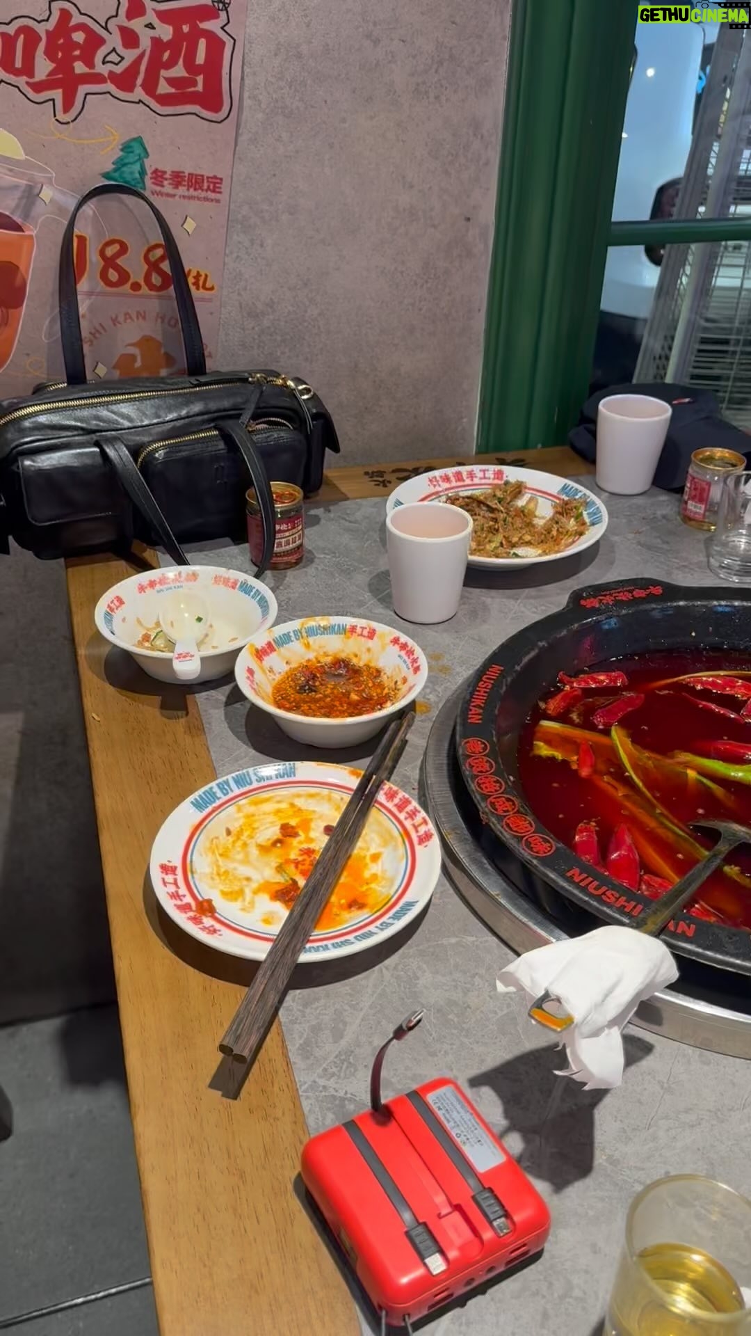 Stephanie Ho Instagram - Do you know men who take things way too literally? 🤪😂 Our first Chengdu hotpot experience and it was very different! Very beefy and buttery because half of the pot was filled with beef fat, the beef slices we ordered was 36rmb and was great, n we also had freshly pounded 蝦滑 so you know what’s in it. We tried the baijiu named “歪嘴” and it did leave our faces crooked… not for the faint hearted! The bill was 240rmb and although it’s nothing like the traditional hk hotpot, it was a bargain and definitely a must try for mala lovers💓 📍牛市坎火鍋, Chengdu, Sichuan Province, China