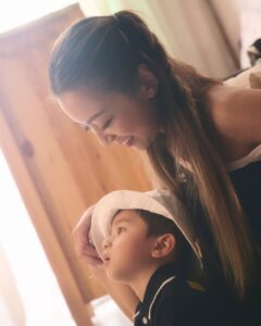 Stephanie Ho Instagram - Look who came to visit mommy at work🫂💓😘 Asher was such a good boy, no crying no complaining, just watching everyone work in awe😇 stay tuned for my new song coming out in early May🔥🔥🔥 📸 @javiswproduction @movingpicturescrew