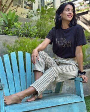 Stephanie Sigman Instagram - Thank you @beloveapparel not only for the soft lovely t shirt but for the labor of love you guys do to help our communities and our 🌎  link in bio *

#everydayisearthday🌎 

@beloveapparel are donating all profits from the sales of their ‘LOVE MOTHER EARTH' clothing to @amazonfrontlines an international group of human rights lawyers and environmental activists in Ecuador working with Indigenous peoples from the Waorani, Siekopai and Kofan tribes to defend their rights to land, life and cultural survival as original caretakers of the Amazon Rainforest.”

-The Love Mother Earth graphic was created by beautiful artist @mysticmamma to remind us all of our sacred relationship with Mother Earth - 
and to support the courageous actions of Indigenous people on the frontlines safeguarding their sacred ancestral lands.
