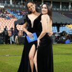Stephanie Siriwardhana Instagram - Loved hosting the Grand Opening of the Legends Cricket Trophy Season 2! Women power on stage 💪🏾🥰🎤🏏🤩 💃 . 💍- Aquamarine & Diamond Set by @puregoldbytiesh 👗- @michael_wijesuriya_ #cricket #cricketlovers #lct #legends #trophy #love #srilanka #tiesh #puregoldbytiesh