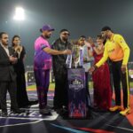 Stephanie Siriwardhana Instagram - Loved hosting the Grand Opening of the Legends Cricket Trophy Season 2! Women power on stage 💪🏾🥰🎤🏏🤩 💃 . 💍- Aquamarine & Diamond Set by @puregoldbytiesh 👗- @michael_wijesuriya_ #cricket #cricketlovers #lct #legends #trophy #love #srilanka #tiesh #puregoldbytiesh