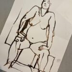 Stina Wollter Instagram - Gravidkroki idag. (7 bilder) Skönt med korta ställningar och total närvaro; ögat, handen, pennan, känslan, penseln, formäventyret, kroppslandskapet, hjärnan tystnar, lyssnar… följer med i den koncentrerade linjen som bara vill vara så nära och sann som möjligt. #stinawollterskonst
