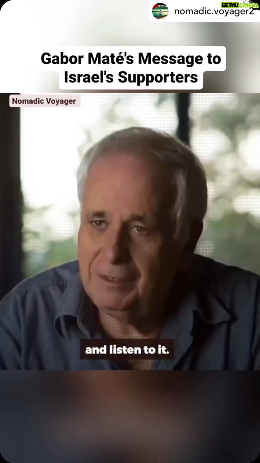 Stina Wollter Instagram - Posted @withregram • @nomadic.voyager2 Gabor Maté’s Message to Israel’s Supporters. #gabormate #normanfinkelstein #IsraelPalestinePeace #HopeNotHate #UnityForAll #BridgingDivides #CoexistTogether #PeacefulResolution #TogetherAsOne #EndConflictNow #BuildingBridges #PeacefulCoexistence