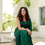 Subiksha Instagram - Dazzling @subikshaoffl for #chandramukhi2 promotions! 💚 . #chandramukhi2 from September.15th! @lycaproductions . Saree @hafsaaddotcom  Photography & retouch  @thivakar.photo