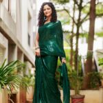 Subiksha Instagram - Dazzling @subikshaoffl for #chandramukhi2 promotions! 💚 . #chandramukhi2 from September.15th! @lycaproductions . Saree @hafsaaddotcom  Photography & retouch  @thivakar.photo