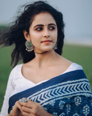 Subiksha Instagram - “Every saree tells a story , can you read mine..?“

💙🤍

conceptualization : @arunprajeethm
MUA : @jeru_bridal_studioo 
Saree @nesavaruviboutique 
Blouse @sesha_bridalwear
Photography : @xposurestudio.in 

#saree #sareelove #blue #love #trending #attractive #prettygirl #beach #girl #sareegirl