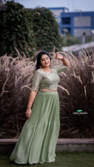 Sudeepa Pinky Instagram - Draped in enchantment and ready to steal the spotlight! Behold the mint green pleated lehenga with a pure Bandini silk blouse that exudes timeless beauty and dramatic flair✨✨

Inframe @pinky_sudeepaofficial 
Outfit  @nishpanna_couture
Mua @vinusha_makeoverartistry
Photography @candid_shoooter_ 
Jewellery @minimore.in 

#MintGreenMagic #TraditionalElegance #BandiniSilkBeauty
#DramaticElegance #MintGreenSensation #BandiniSilkDrama
#nishpannacouture 
#pinkysudeeepa 
#trendingOotd
#mintyfreshness 
#flawlessStyle
#celebrateTradition
#FashionGoals
#nishpannacouturebyarunareddy