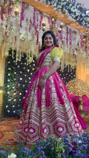 Sudeepa Pinky Instagram - Feeling like a true queen  in pink! 💖 Slaying in this gorgeous pink lehenga and embracing my inner fashionista. The color radiates confidence, and I’m ready to conquer the world with my impeccable style.sudeepapinky #
#sudeepapinky #event #pinklehenga #party #fashion #trendingreels
