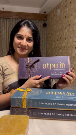 Sudeepa Pinky Instagram - Tasting Atreyapuram Putharekulu by atpu.in 
Whatsapp to  919429693123(no calls)
Atpu.in putharekulu 
Celebrating 5 Lakhs pieces of putharekulu  milestone mark 
Atpu.in, World’s Favourite Pootharekulu. 
USE CODE - ‘5LAKH’ for 5 percent off sitewide

Shipping  across 25000 indian pincodes,Mostly orders before 2PM getting Delivered to
 Hyderabad - 1 business day 
Bangalore, Chennai - 2 days
Other- 3 to 5 days

{Jaggery all dryfruits, sugar all dryfruits, sugarfree diabetic putharekulu, mango jelly}

For orders,buy only online https://www.atpu.in
Whatsapp to  919429693123(no calls)

Follow on https://www.instagram.com/atpu.in/
#atpu.in #atpu
#Geographicalindicated
#gicertified 
 #jaggery #sugar #sugarfreediabetic #Atreyapuramwomenhandmade
#putharekulu #pootharekulu