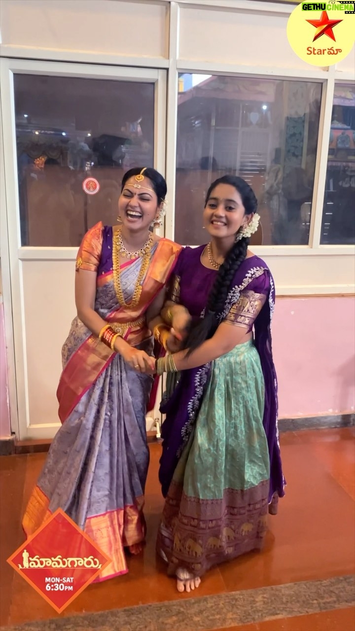 Suhasini - 30.6K Likes - Sisters just want to have fun!!
Watch #Mamagaru Mon to Sat at 6.30 pm only on #starmaa.
#behindthescenes #onsetfun #sisters
