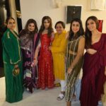 Sukhmani Sadana Instagram - Embracing my favourite colour in my all time favourite @chhavviaggarwalofficial chhavviaggarwalofficial ♥️ #latergram #indianwear #sari #friends #stitchedsaree #chhavviaggarwal #sukhmanisadana