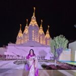 Sumalatha Instagram - Blessed to attend the inaugural ceremony of BAPS Hindu Mandir , Abu Dhabi today . Hon'ble PM Modiji's inspiring speech is certain to further strengthen the tremendous bond between UAE & India.Thanking the BAPS team for this wonderful & divine experience , also was lovely to catch up with some colleague from Movie Industry @r_sarath_kumar , @sureshgopi @imbhandarkar & the legendary senior actress #Mumtaz