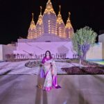 Sumalatha Instagram - Blessed to attend the inaugural ceremony of BAPS Hindu Mandir , Abu Dhabi today . Hon'ble PM Modiji's inspiring speech is certain to further strengthen the tremendous bond between UAE & India.Thanking the BAPS team for this wonderful & divine experience , also was lovely to catch up with some colleague from Movie Industry @r_sarath_kumar , @sureshgopi @imbhandarkar & the legendary senior actress #Mumtaz