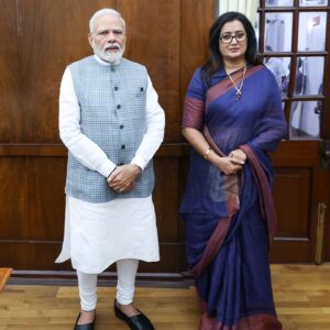 Sumalatha Instagram - Had the privilege of meeting our beloved leader Hon'ble @PMOIndia and extend warm greetings for his 73rd birthday , and  congratulated him on the tremendous success of the recently concluded G20 summit . Also had the opportunity to discuss several important issues concerning my constituency Mandya & Karnataka with him & receive some very valuable advice regarding the same.Thank you Shri @NarendraModi ji for giving me time at such short notice amidst your hectic schedule. You inspire us every day with your vision , dedication & the hard work you put in every single day🙏
#NarenderaModi 
#PMModi