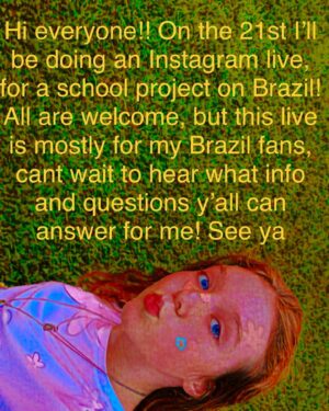 Summer Fontana Instagram - :) Cant wait! #brazil #school #juniorhigh