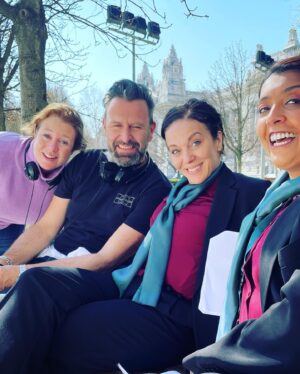 Sunetra Sarker Instagram - And that’s a wrap 🎬 on a fabulous job! The people in Budapest have been so welcoming and the cast& crew were abs tip top. Working abroad is my new fav thing ;) special nod to @amanda_abbington74 for being as adorable as I expected! #desperatemeasures #filmingover #backhome #dramarama #lifeonset