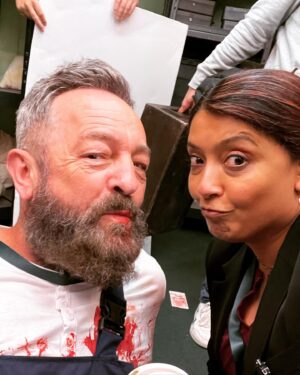 Sunetra Sarker Instagram - And that’s a wrap 🎬 on a fabulous job! The people in Budapest have been so welcoming and the cast& crew were abs tip top. Working abroad is my new fav thing ;) special nod to @amanda_abbington74 for being as adorable as I expected! #desperatemeasures #filmingover #backhome #dramarama #lifeonset