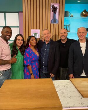Sunetra Sarker Instagram - O.M.JeanPaul! Starstruck @sundaybrunchc4 
Always such a warm friendly vibe with this show. And to meet the hero Gaultier himself. Wow. Plus the great company of Richard, Sharon, Murray and the wounded Alex James.  Thanks to Simon, Tim & all the team for the food, drink and frivolities! A wonderful end to the week of #Ackleybridge #sundaybrunch @channel4