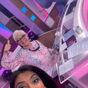 Sunetra Sarker Instagram - This is a photo of my first ever time as a panellist @loosewomen - and then many more happy times on the show- to celebrate one year of me being part of this empowering, funny, kind team of women it would mean so much if you voted for them, the crew, producers and all the fabulous guests @officialntas -thank you 😘 go to Nationaltvawards.com/vote