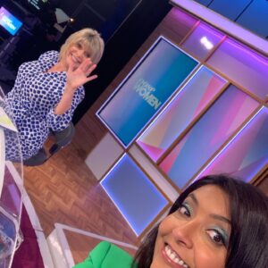 Sunetra Sarker Instagram - This is a photo of my first ever time as a panellist @loosewomen - and then many more happy times on the show- to celebrate one year of me being part of this empowering, funny, kind team of women it would mean so much if you voted for them, the crew, producers and all the fabulous guests @officialntas -thank you 😘 go to Nationaltvawards.com/vote