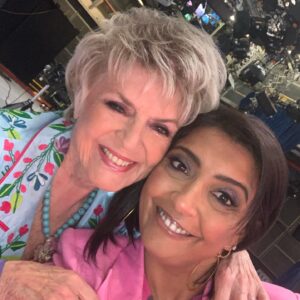 Sunetra Sarker Instagram - This is a photo of my first ever time as a panellist @loosewomen - and then many more happy times on the show- to celebrate one year of me being part of this empowering, funny, kind team of women it would mean so much if you voted for them, the crew, producers and all the fabulous guests @officialntas -thank you 😘 go to Nationaltvawards.com/vote