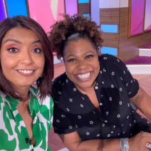 Sunetra Sarker Instagram - This is a photo of my first ever time as a panellist @loosewomen - and then many more happy times on the show- to celebrate one year of me being part of this empowering, funny, kind team of women it would mean so much if you voted for them, the crew, producers and all the fabulous guests @officialntas -thank you 😘 go to Nationaltvawards.com/vote