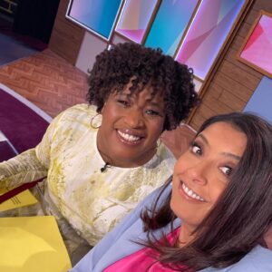 Sunetra Sarker Instagram - This is a photo of my first ever time as a panellist @loosewomen - and then many more happy times on the show- to celebrate one year of me being part of this empowering, funny, kind team of women it would mean so much if you voted for them, the crew, producers and all the fabulous guests @officialntas -thank you 😘 go to Nationaltvawards.com/vote