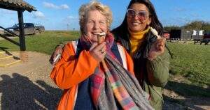 Sunetra Sarker Instagram - Tune in tonight's #extraordinaryescapes at 9pm on @channel4 where I'll be exploring the beautiful Norfolk countryside with the simply wonderous  Sandi Toksvig, taking in the incredible natural wonders and even spotting some seals!
This adventure was really transformative for me as someone who's never been very outdoorsy - more of a city girl than country! Since starting my own personal self care journey and working with @leafyard to try to improve my mental fitness, I've been making a greater effort to get outside and benefit from the healing power of nature. Exploring the Norfolk countryside and laughing with Sandi has really helped me to realise just how enjoyable and fun that can be - I can't wait to keep going on more extraordinary escapes!