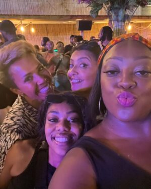 Sunetra Sarker Instagram - Stormin night @sbtvonline with my lovely Loose ladies in honour of a unique soul and all his majesticness. Great to catch Pixie and Dave there too 🙏🏽 #jamaledwards 💙