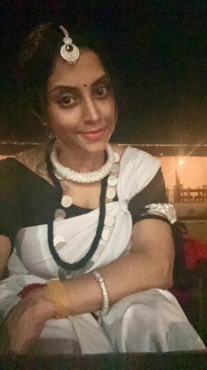 Sunitha Varma Instagram - I had the chance to explore the lively culture of Chitwan Tharu village recently.. 🌾✨ The tribe is known for their love of nature and are worshippers of Theravada Buddhism. Wearing their festival dress felt like stepping into a world of history and stories. The atmosphere was filled with energy, warmth, and a strong sense of togetherness. 

It’s moments like these that remind me how blessed I am to explore new places and connect with cultures that hold such richness and depth.

#culturalexploration #chitwandiaries #tharuvillage #gratefulheart #tharuculture #stickdance #nepal