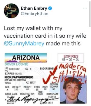 Sunny Mabrey Instagram - This tweet blew up and now we’ll never make it to Oahu 🙄 @ethanembry #mrpappagiorgio #vegasvacation