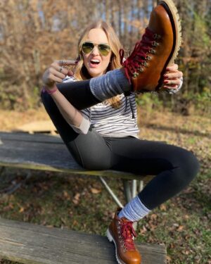 Sunny Mabrey Instagram - Is it obvious I’m proud of my new hiking boots birthday gift from @ethanembry, the handsomest, sweetest Scotch-Irish biker mountain man ginger lumber jack rugged renaissance punk in all the land?