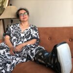 Supriya Pilgaonkar Instagram - Preparing for moon landing ! All women take care of the bone health or else simple twist might land you on the moon. ...now even more locked out or locked in should I say ...🤔 my lock down diary has nothing but sitting at home at one place mostly for 6 weeks