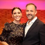 Suranne Jones Instagram - I asked @jonathanphangphotography to take this photo as we were all dressed up and it’s a nice memory from the week we celebrated our 9th wedding anniversary.❤️ Happy anniversary my love ❤️