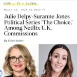 Suranne Jones Instagram – @netflix  @netflixuk #nextuponnetflix 
Filming begins soon. Thrilled to be working with the icon that is Julie Delpy! Matt Charman and his amazing scripts and the brilliant @isabellesieb as Lead director. Amy Neil will join us for eps 4 and 5.
I will also be exc producing and it’s been such a wonderful experience so far. Can’t wait to bring it all to life with our extraordinary cast including

Corey Mylcreest, Lucian Masmati, Ashley Thomas, James Cosmo and Jehnny Beth 

Jones plays “Abigail Dalton, the recently elected British Prime Minister fighting for office thanks to a healthcare crisis. Vivienne Toussaint, played by Julie Delpy, is the first female French President campaigning for re-election no matter what — including tackling France’s borders. A summit between the two women could be the answer to their prayers, if they can agree,” the show’s synopsis reads. “But when Dalton’s husband is kidnapped and Toussaint is blackmailed, they both face unimaginable choices. Forced into a fierce rivalry where their political futures, and lives, might hang in the balance, can they work together to uncover the plot that threatens them both?”

#TheChoice