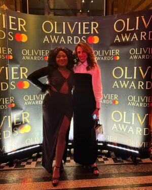 Susan Wokoma Instagram - ‘the tickets are bloodclart expensive!!!’ - speech of the night goes to @astrominx 😂😂😂

Baby’s first Oliviers, done! 
I’ll always be your last minute plus one @stephdittmer !! 💓