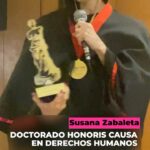 Susana Zabaleta Instagram - 🎓 ¡Qué honor y qué compromiso! Recibiendo el Doctorado Honoris Causa en Derechos Humanos por parte del @iairthr.