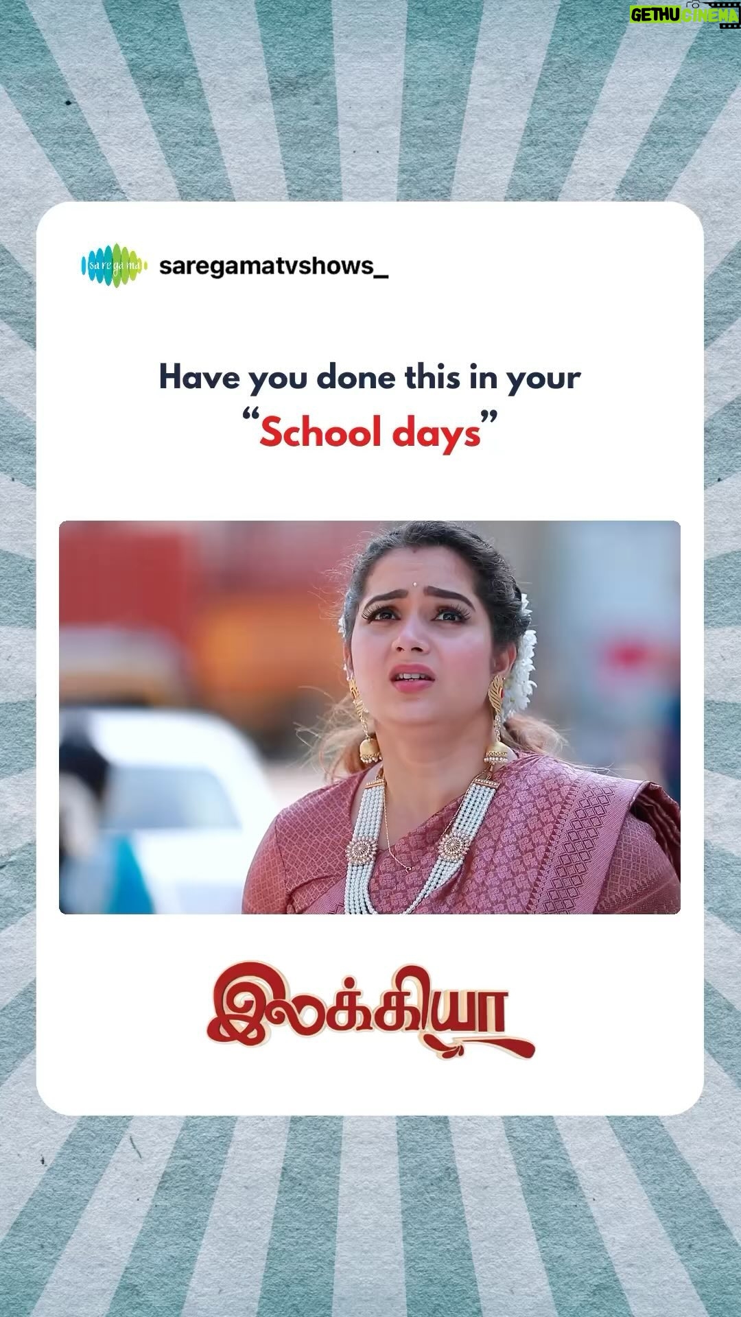 Sushma Nair - 1.4K Likes - Tag your Schoolmates 😅
#ilakkiya