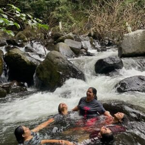 Sushma Nair Instagram - There's no time to be bored in a world as beautiful as this.. Take a break in a waterfall ...🥰🥰 Each moment is a chance to make a beautiful new memory in your life

#waterfall #ladiestrip #nature #friends #relaxtime