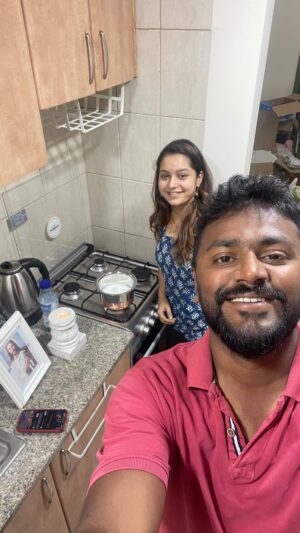 Sushma Nair Instagram - Everyday looking for that red car everywhere from my balcony 🥺☺️ 
Every couple making home away from home can relate to this beautiful feeling of seeing each other like this 😍✨🧿

#explorepage #fyp #foryoupage #tamil #tamilsong 

[ couple, love, vacation, new home, seeing each other]