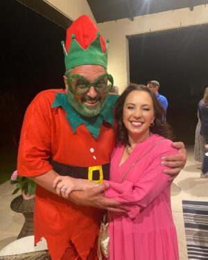 Suzanne Paul Instagram - Neighbourhood Xmas Party last night- Patrick was in charge of Elf and safety 🎄🎅🏽🥂