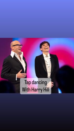 Suzi Ruffell Instagram - Seeing as my last tapping video got so much love here’s a flash back Friday to me and @mrharryhill tapping on Channel4

#suziruffell #harryhill #tapdancing  #comedy #britishcomedians