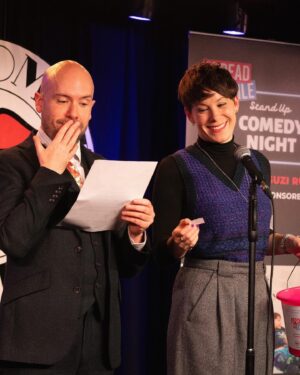 Suzi Ruffell Instagram - Last night @comedystorelondon we raised more than £22K for the incredible @spreadasmileuk a charity that brings laughter, joy and light to seriously and terminally ill children, the work they do is incredible and I am very proud to be their ambassador. 
Thank you so much to my friends who gave up their night to perform @robbeckettcomic @thatlaurasmyth @thanyiamoore @dineshnathancomedian @maisieadam and @tomindeed 
And thanks to the wonderful audience who were so generous. 
Also yes, Tom and I are available for all your raffle needs.