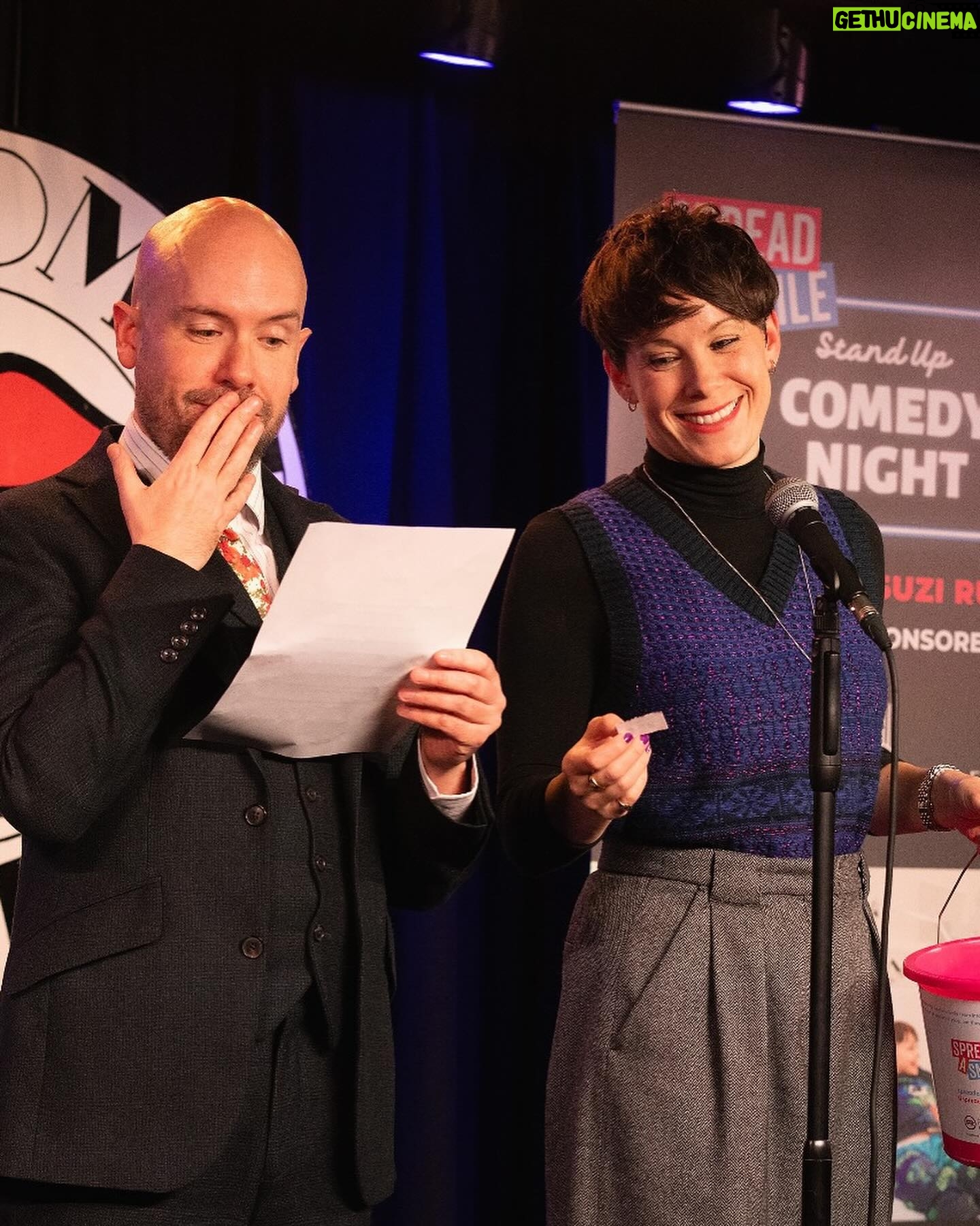 Suzi Ruffell - 1.5K Likes - Last night @comedystorelondon we raised more than £22K for the incredible @spreadasmileuk a charity that brings laughter, joy and light to seriously and terminally ill children, the work they do is incredible and I am very proud to be their ambassador.
Thank you so much to my friends who gave up their night to perform @robbeckettcomic @thatlaurasmyth @thanyiamoore @dineshnathancomedian @maisieadam and @tomindeed
And thanks to the wonderful audience who were so generous.
Also yes, Tom and I are available for all your raffle needs.