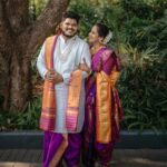 Swanandi Tikekar Instagram - आयुष्यभराची #आनंदी साथ 💫♥️ Saree : @saudamini_handloom Blouse : @nishfash_design_studio Ashish’s Outfit : @saudamini_handloom Jewellery : @pngadgilandsons Styling : @saudamini_g Draping : @nilam_art1687 Swanandi’s MUAH : @khushbooghodke Ashish’s MUAH : @krishna_deshmukh_makeup Pictures : @lensfixed_onkarabhyankar Asthetics & Skincare : @thefacestudio.in Socials and Exclusive PR : @wechitramedia @n.i.d.s_ #SwanandiTikekar #AshishKulkarni #Wedding #ANANDI 💕